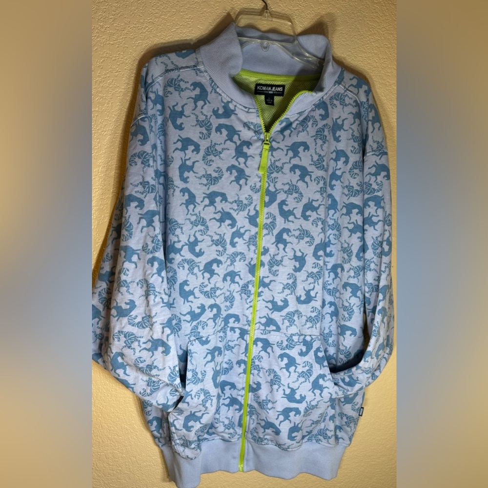 Men’s Koman Jeans Y2K Full Zip Hoodie Size Large